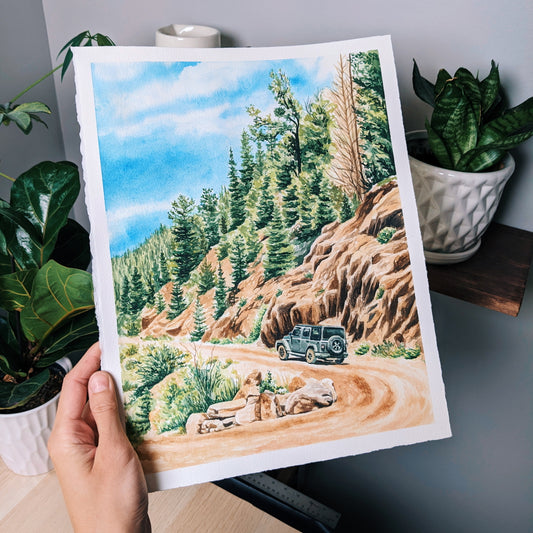 Old Fall River Road - Watercolor Painting Process