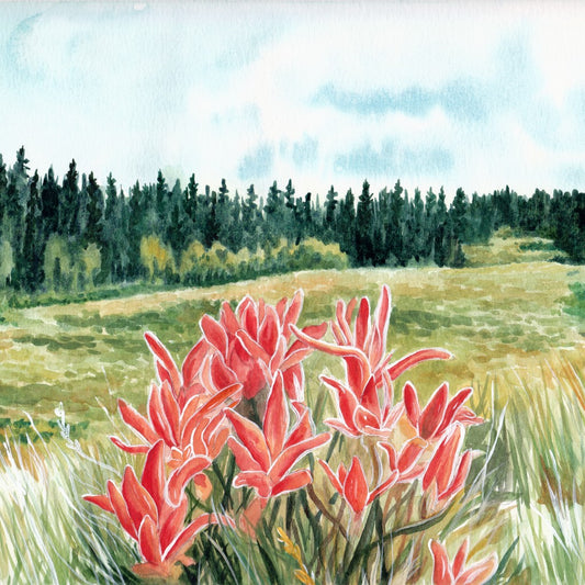 Fiery Florals - The Painting Process