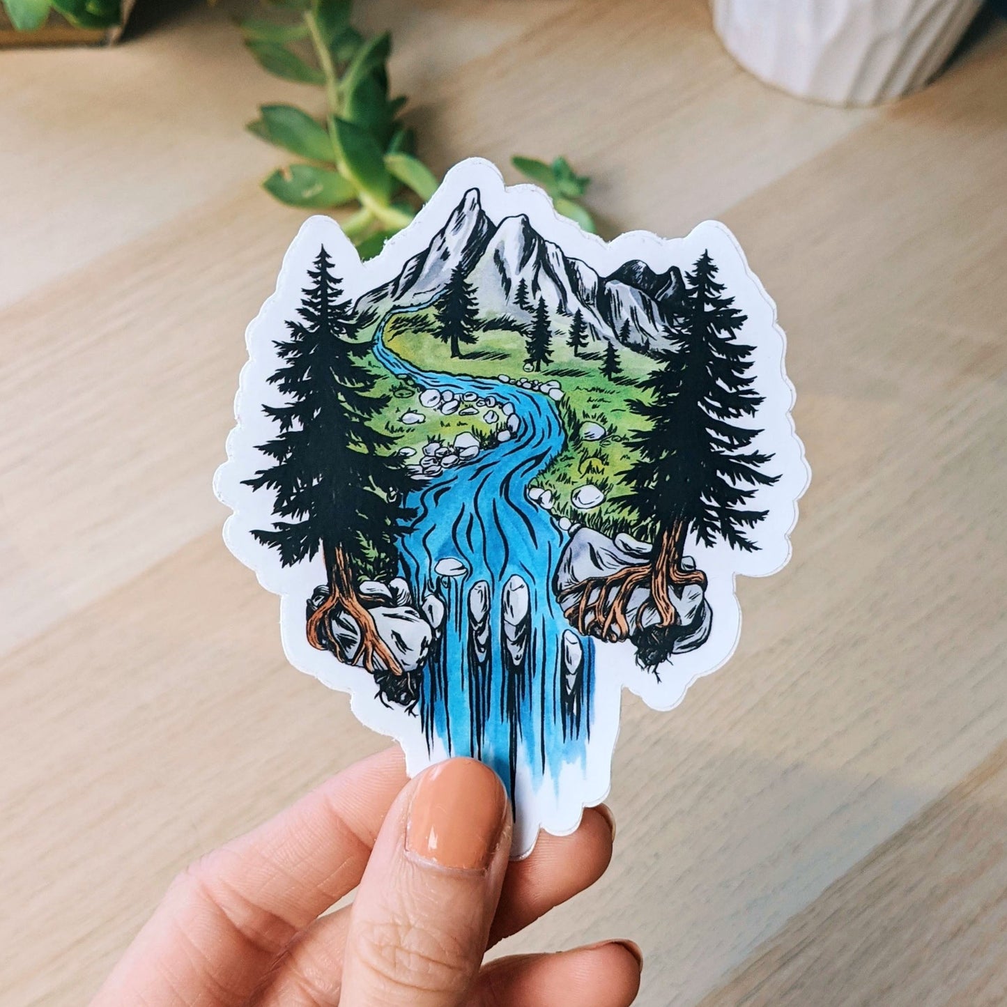 Cascade Meadow | Vinyl Sticker - Kim Everhard Art