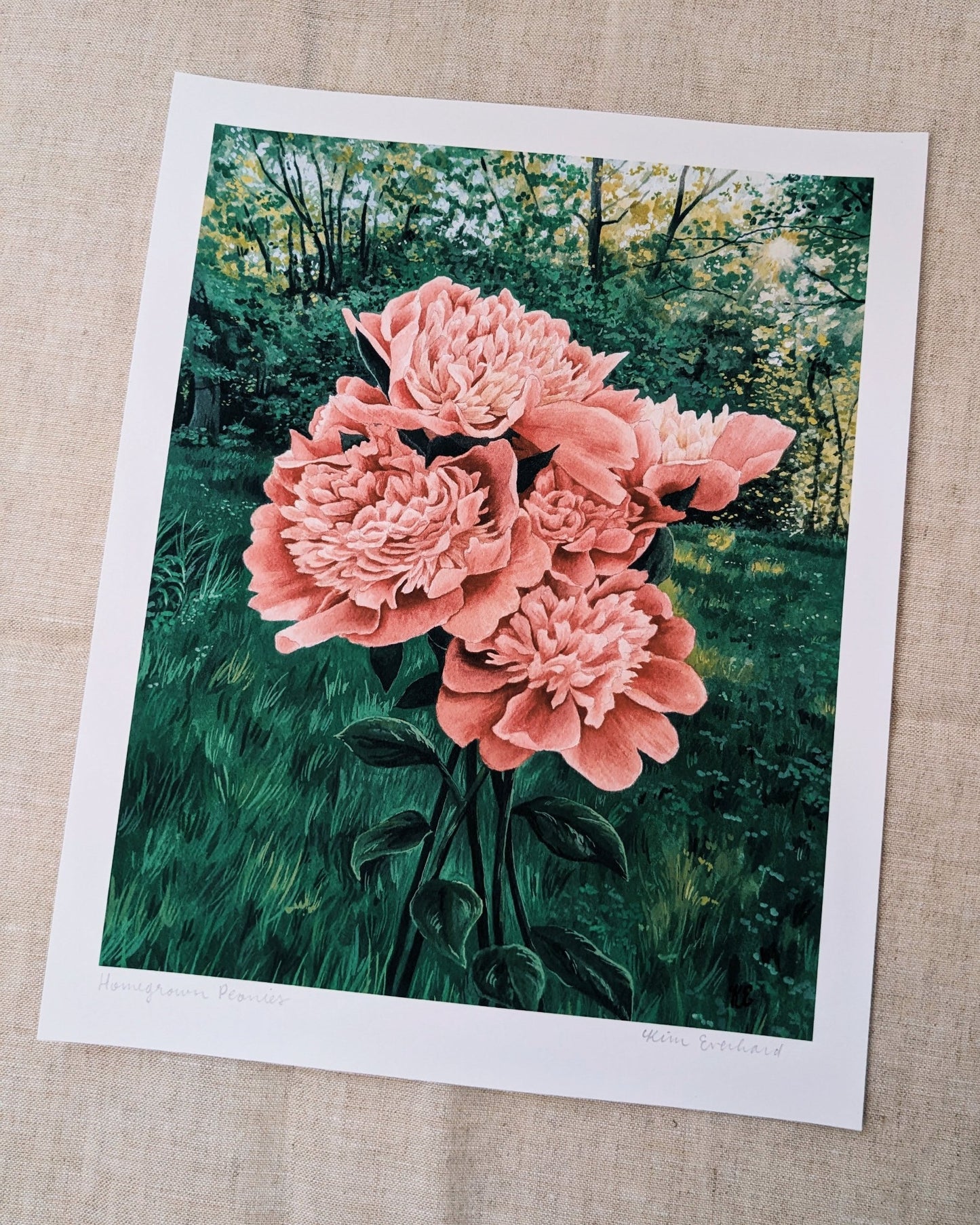 Homegrown Peonies | Fine Art Print - Kim Everhard Art