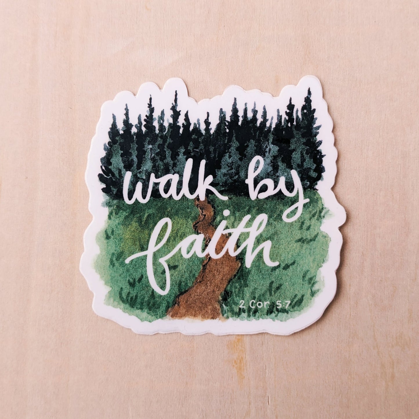 Walk By Faith | Vinyl Sticker - Kim Everhard Art
