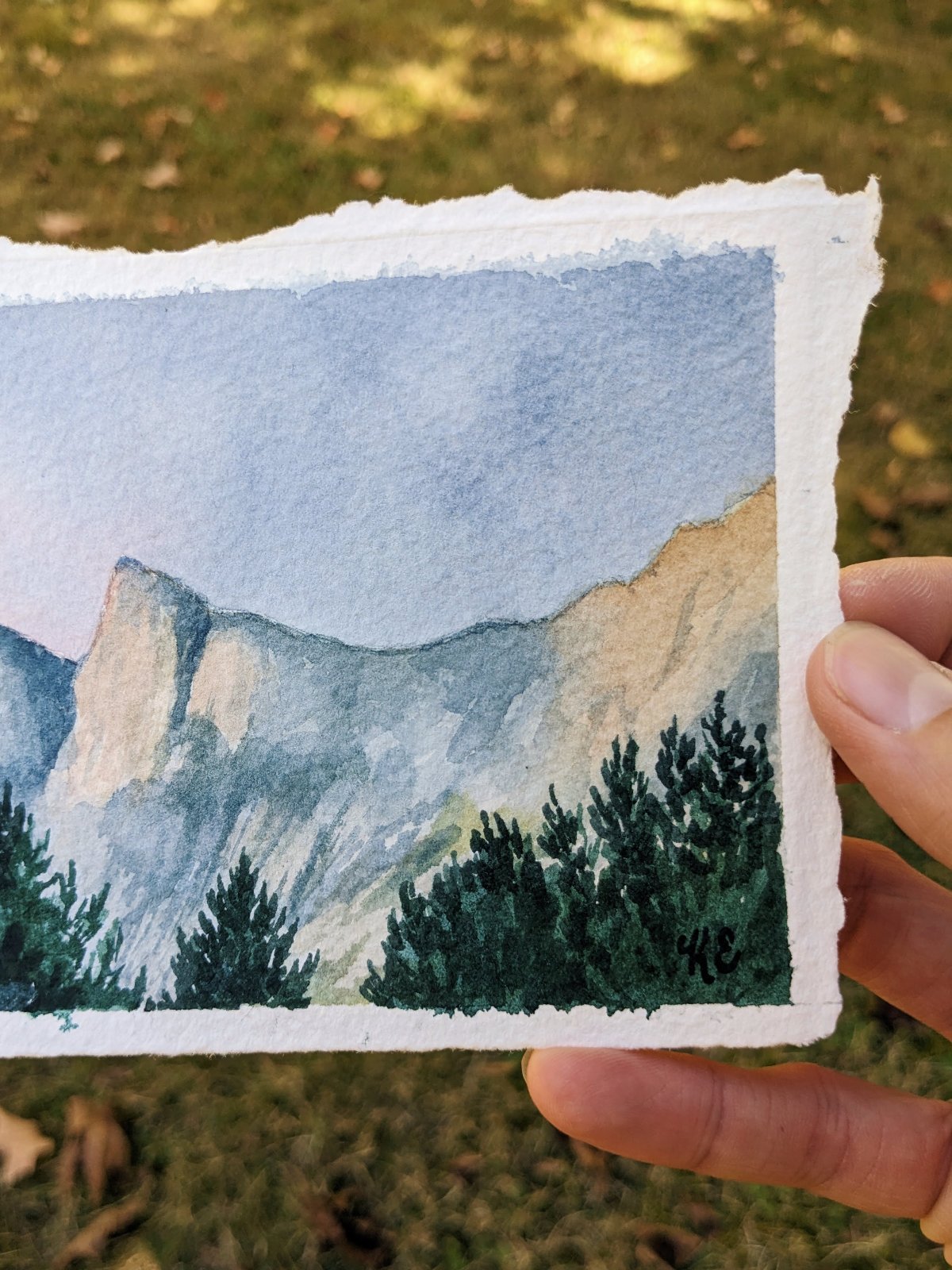 Mountain Sunrise no 1 -Mini Watercolor - Kim Everhard Art