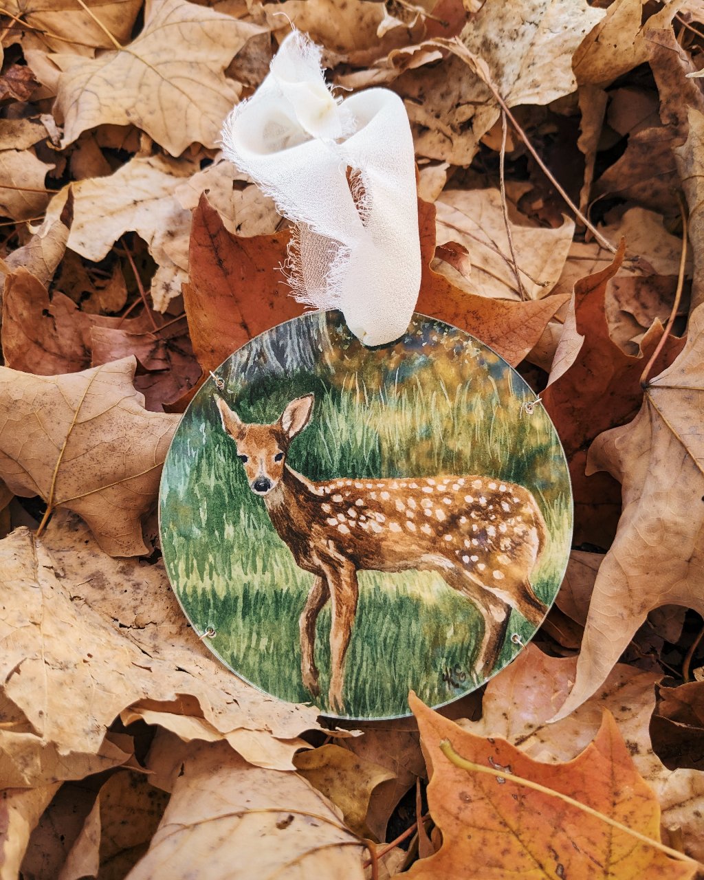 Fawn | Hand Painted Ornament - Kim Everhard Art