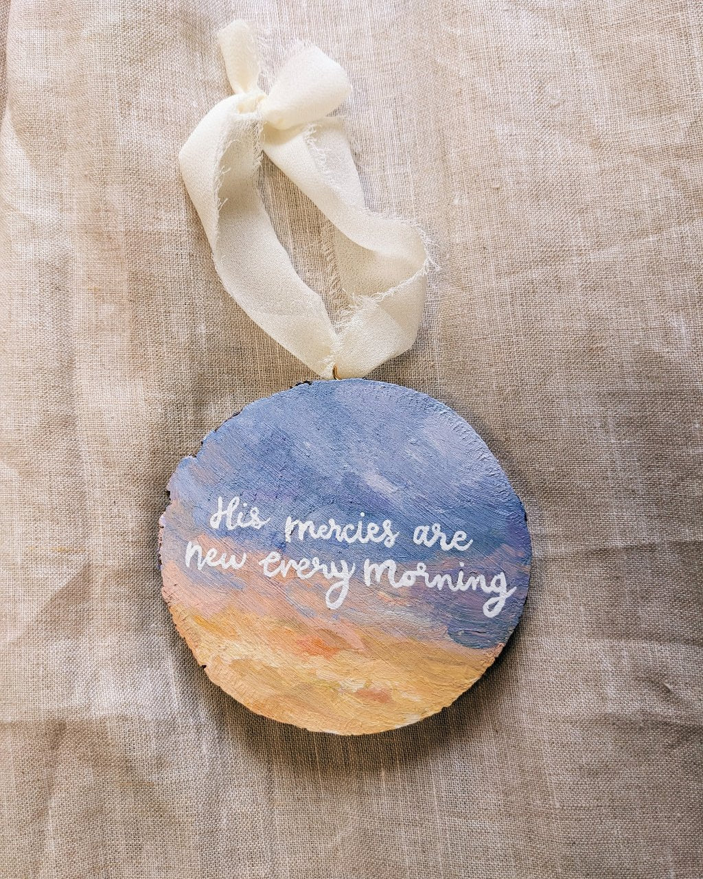 His Mercies | Hand Painted Ornament - Kim Everhard Art