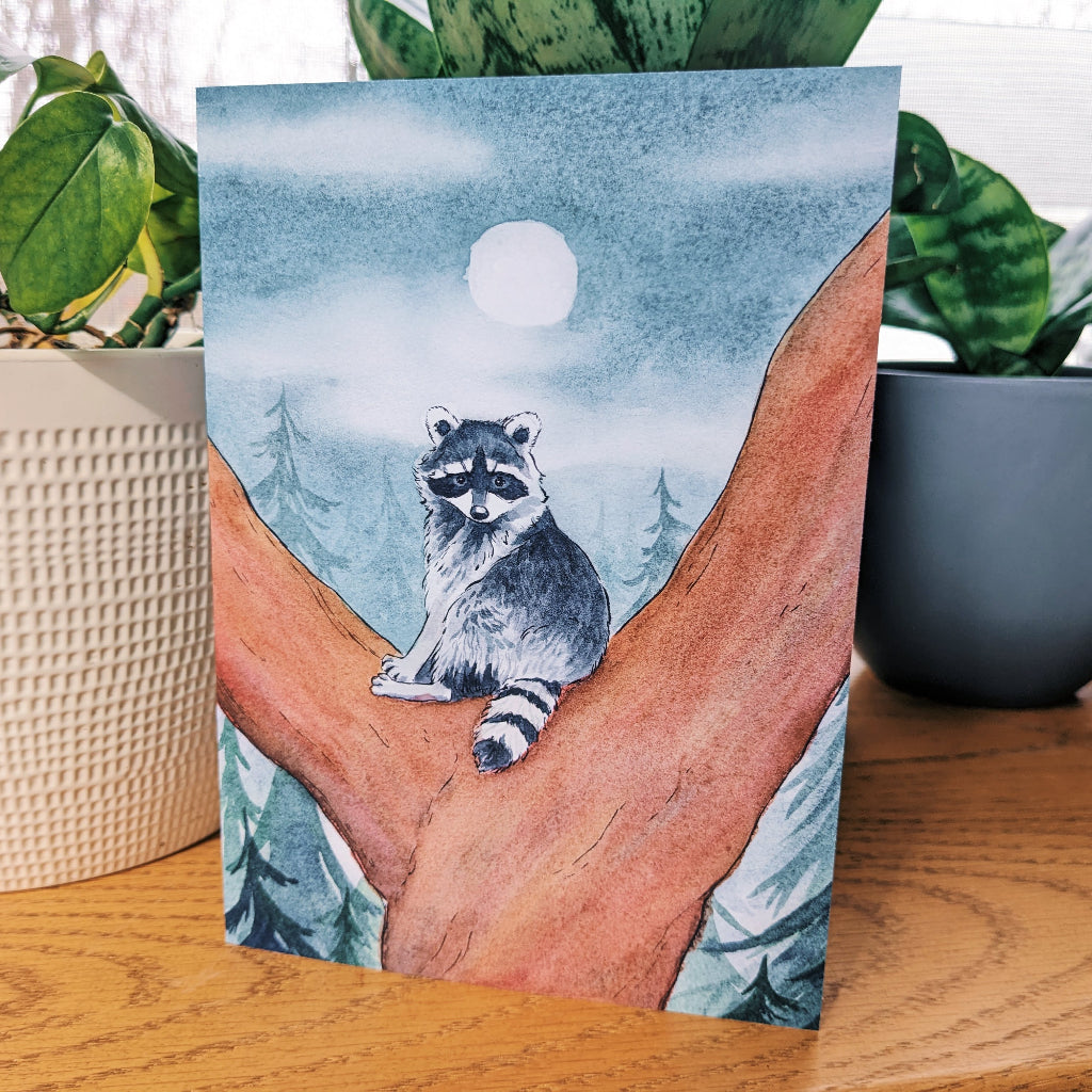 Raccoon - Greeting Card - Kim Everhard Art