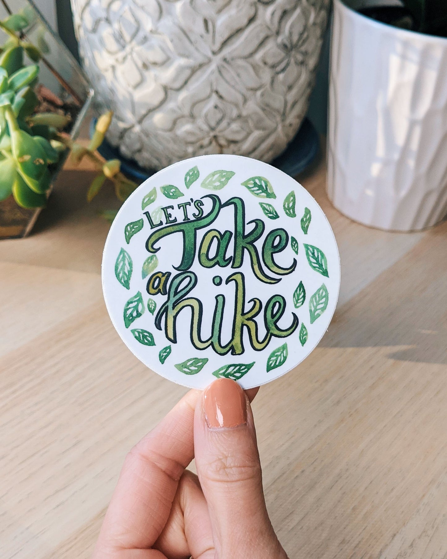 Let's Take a Hike - vinyl sticker - Kim Everhard Art