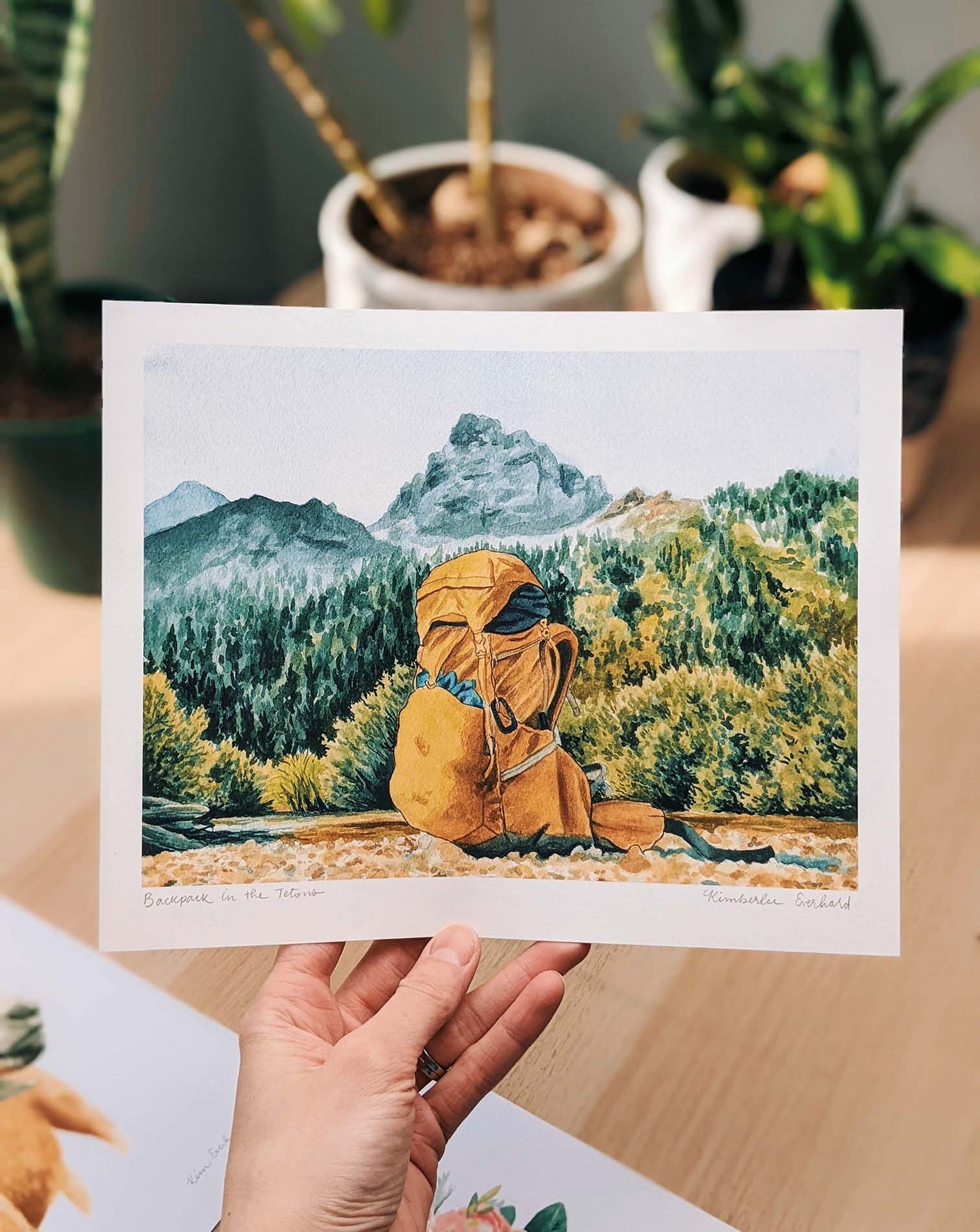 Backpack in the Tetons - Fine Art Print - Kim Everhard Art