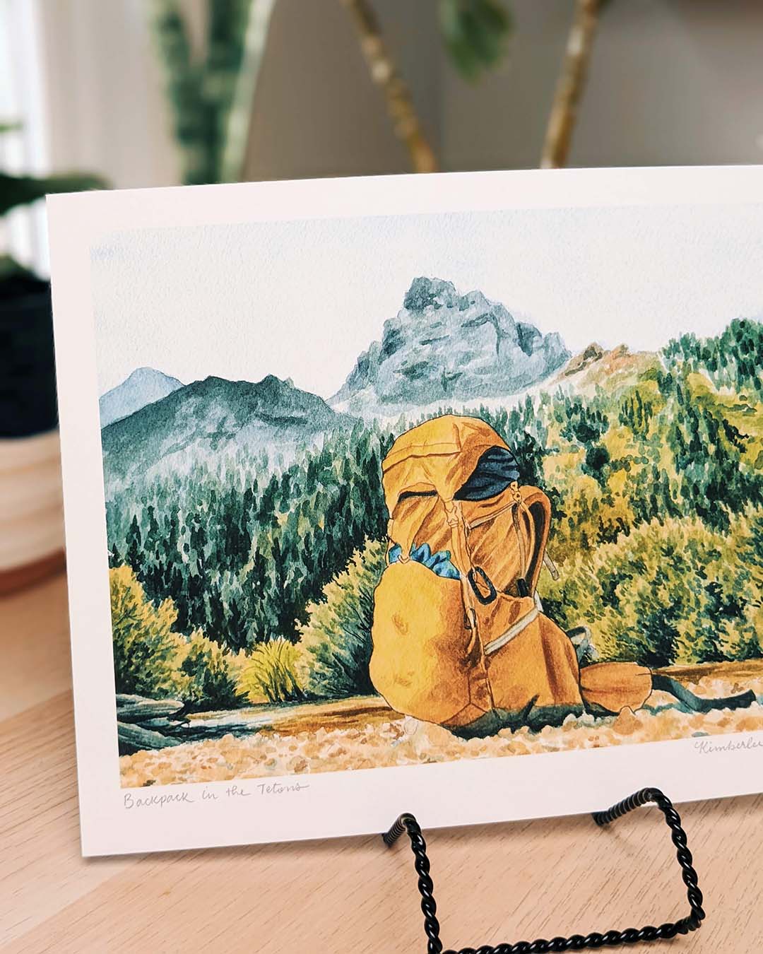 Backpack in the Tetons - Fine Art Print - Kim Everhard Art