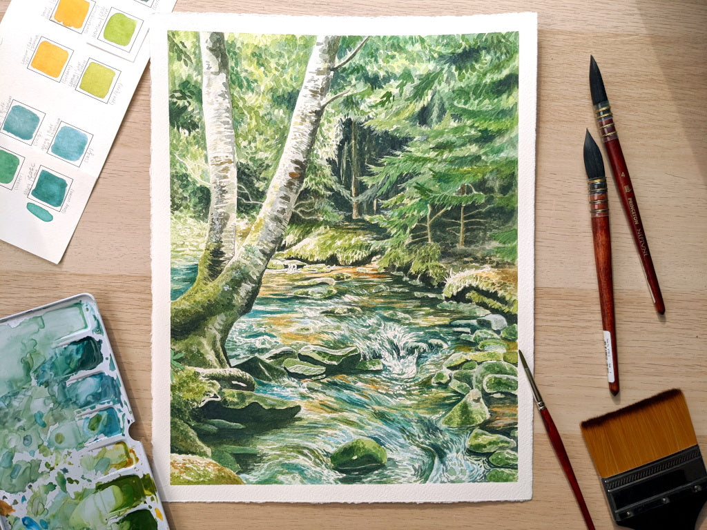 Woodland Serenity - Original Painting - 11x14" - Kim Everhard Art