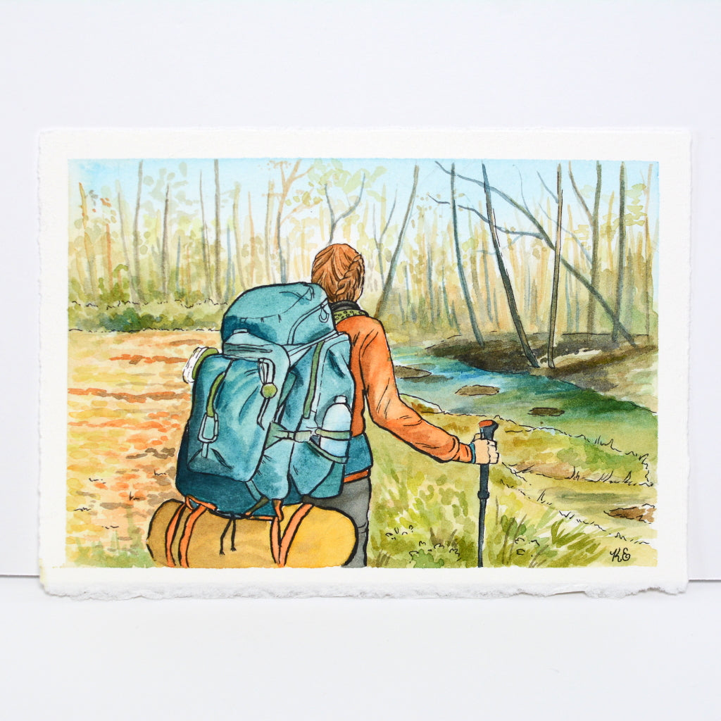 Enjoying the View - Original Painting - 5x7" - Kim Everhard Art