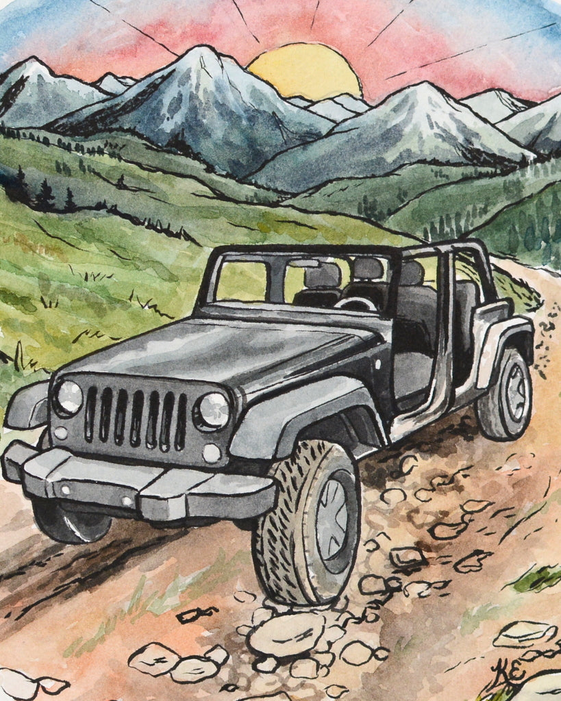 Mountain Road - Original Painting - 10x10" - Kim Everhard Art