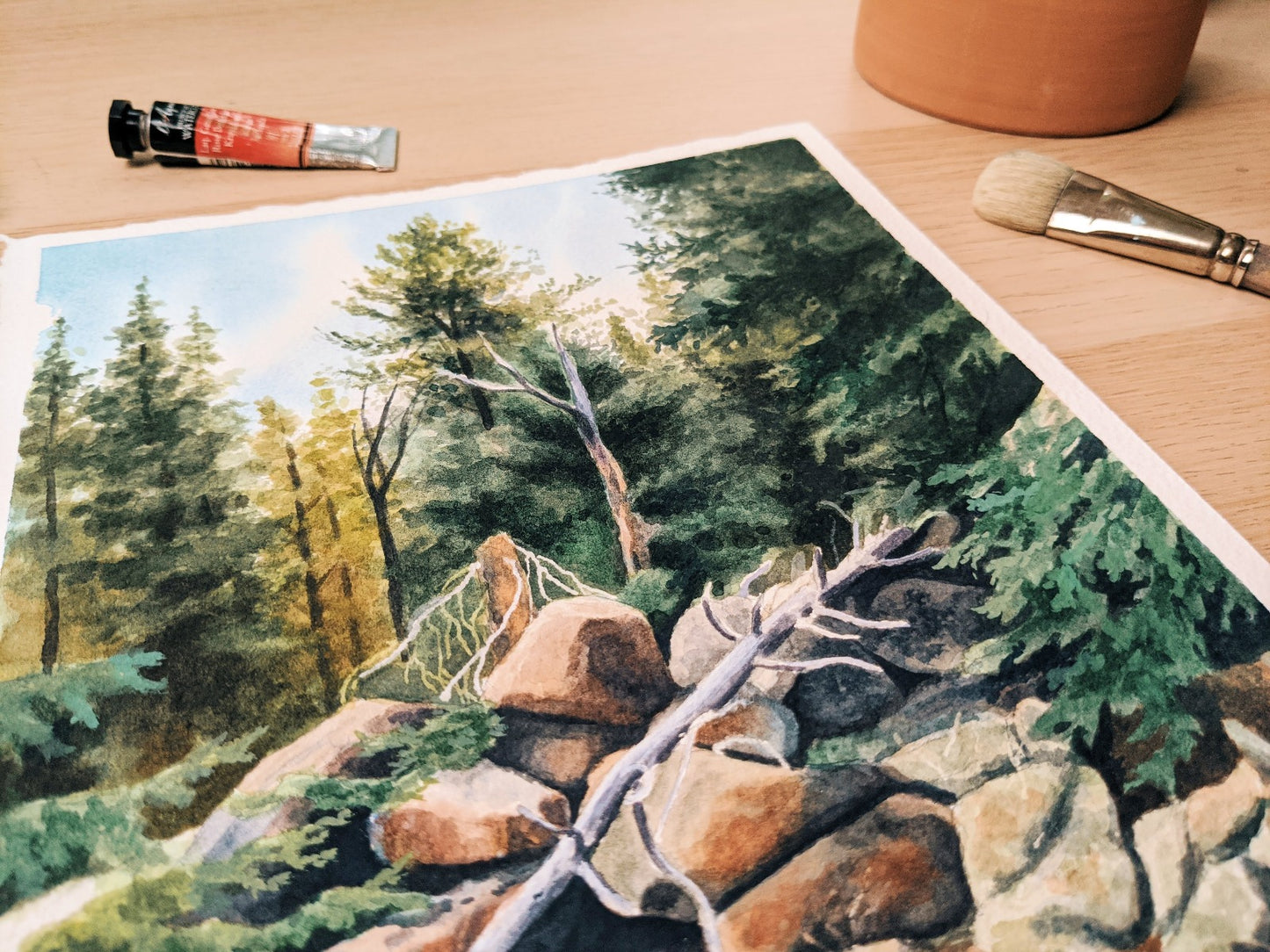 Beauty in Piles of Rocks - Original Painting - Kim Everhard Art