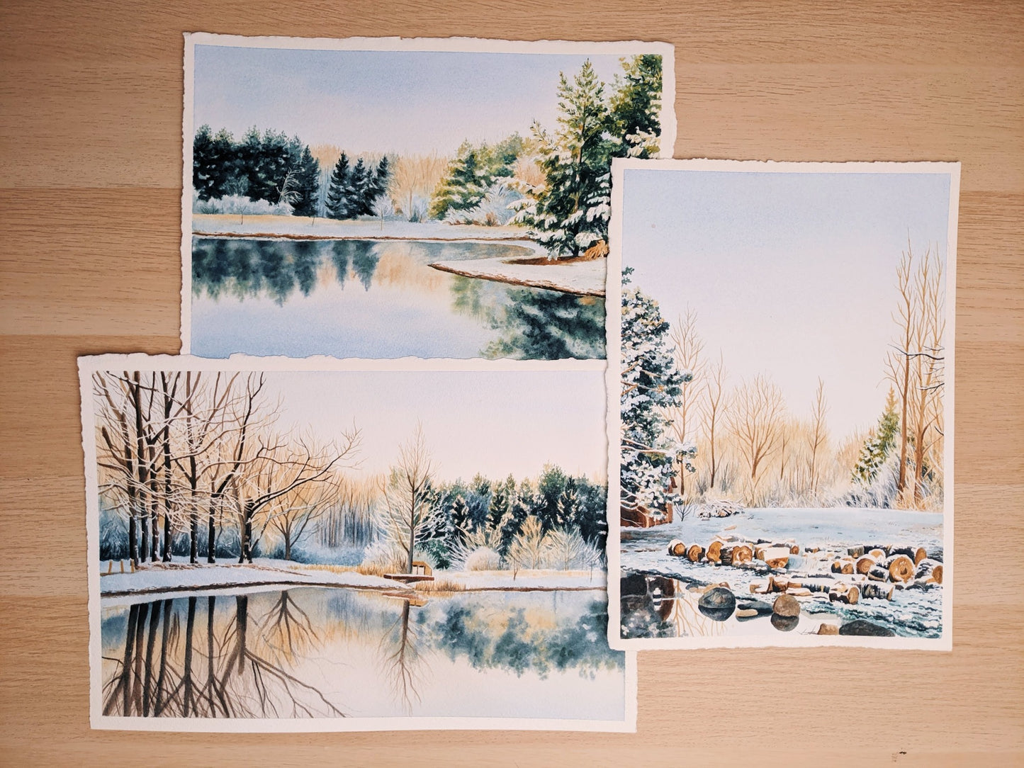 Winter no. 3 - Original Watercolor - Kim Everhard Art