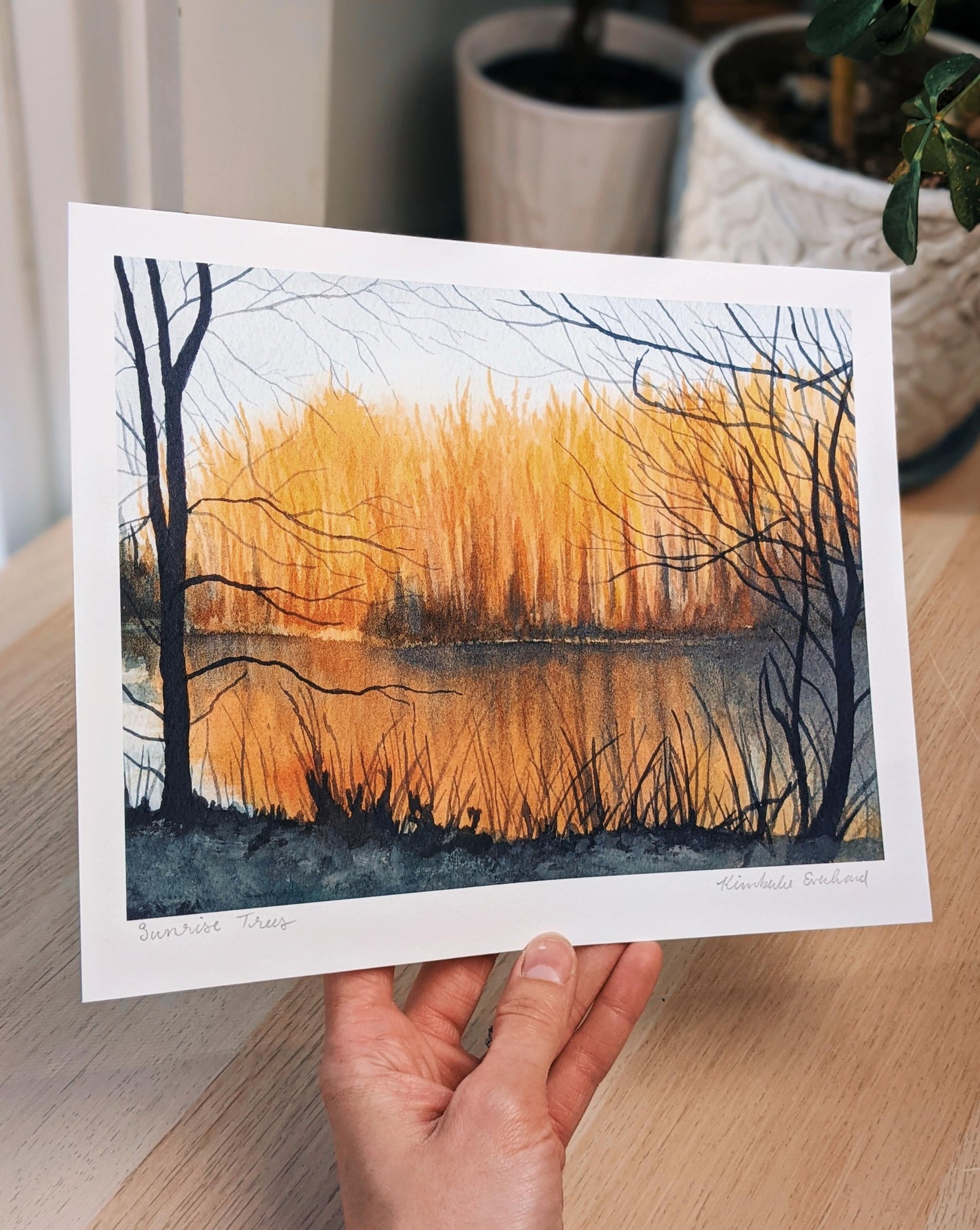 Sunrise Trees - Fine Art Print - Kim Everhard Art