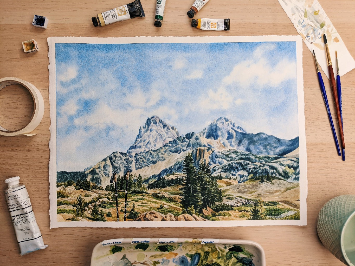 Cascade Canyon - Original Watercolor - Kim Everhard Art