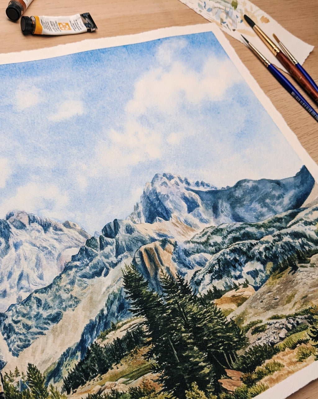 Cascade Canyon - Original Watercolor - Kim Everhard Art