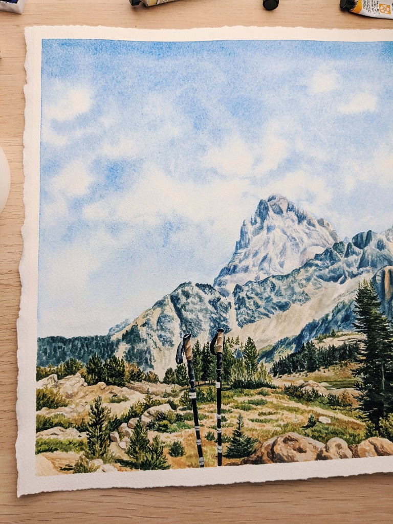 Cascade Canyon - Original Watercolor - Kim Everhard Art