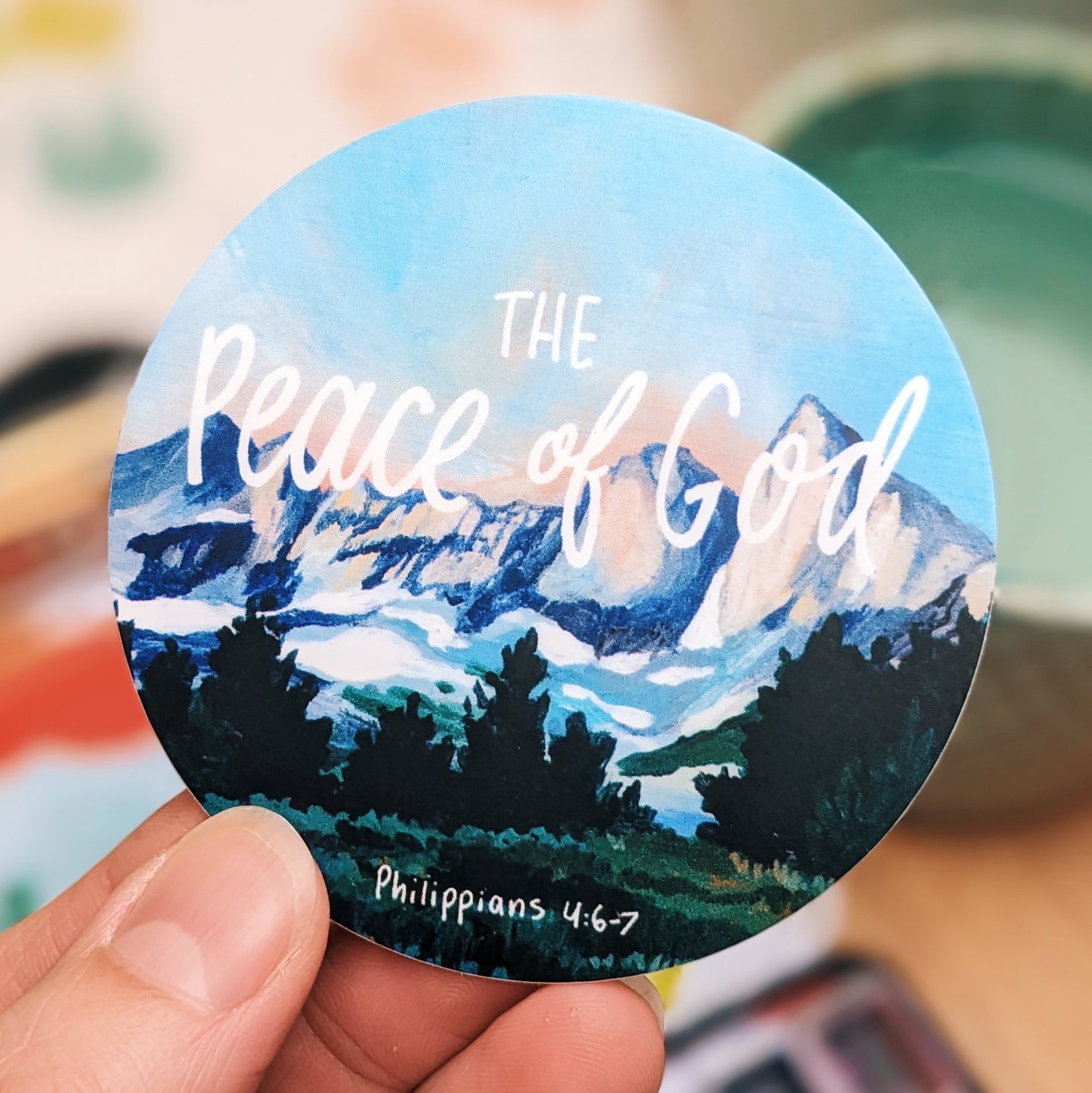 Peace in the Mountains - Vinyl Sticker - Kim Everhard Art