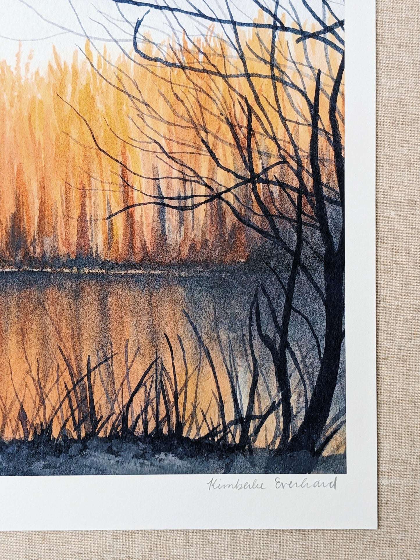 Sunrise Trees - Fine Art Print - Kim Everhard Art