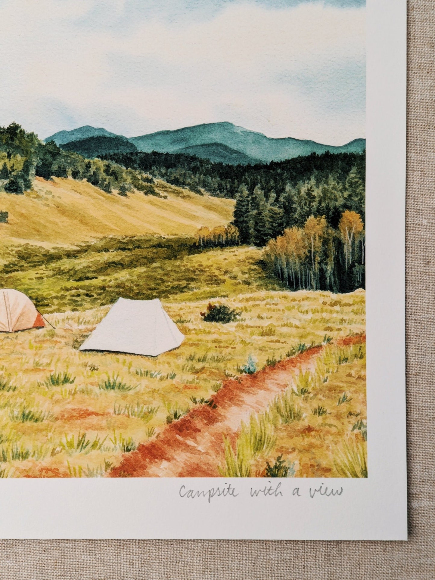 Campsite With A View - Fine Art Print - Kim Everhard Art