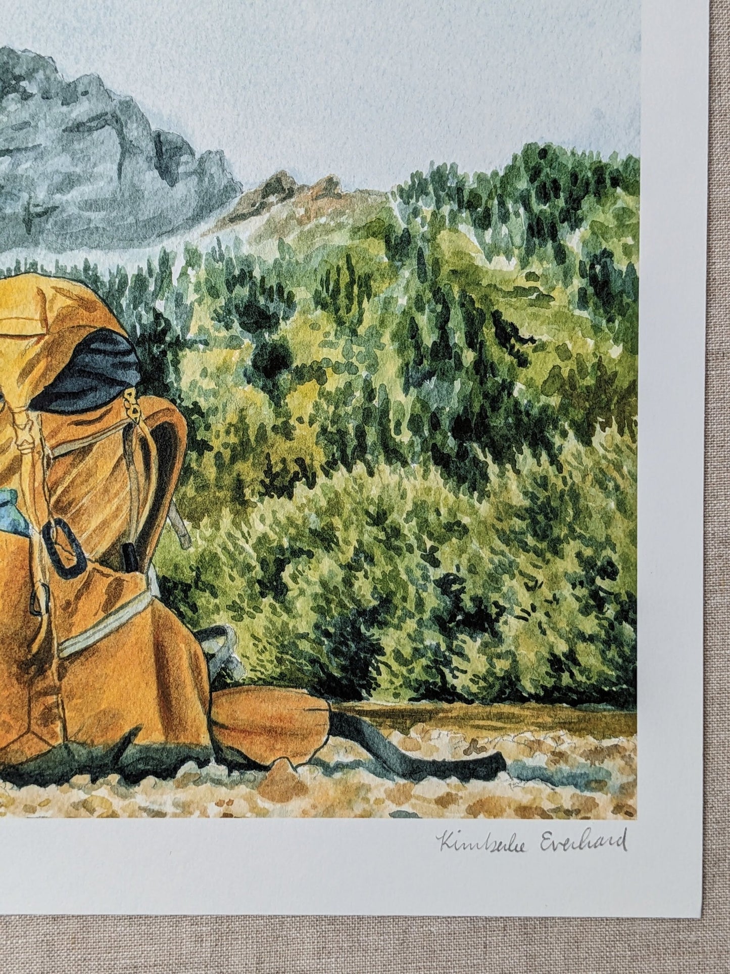 Backpack in the Tetons - Fine Art Print - Kim Everhard Art