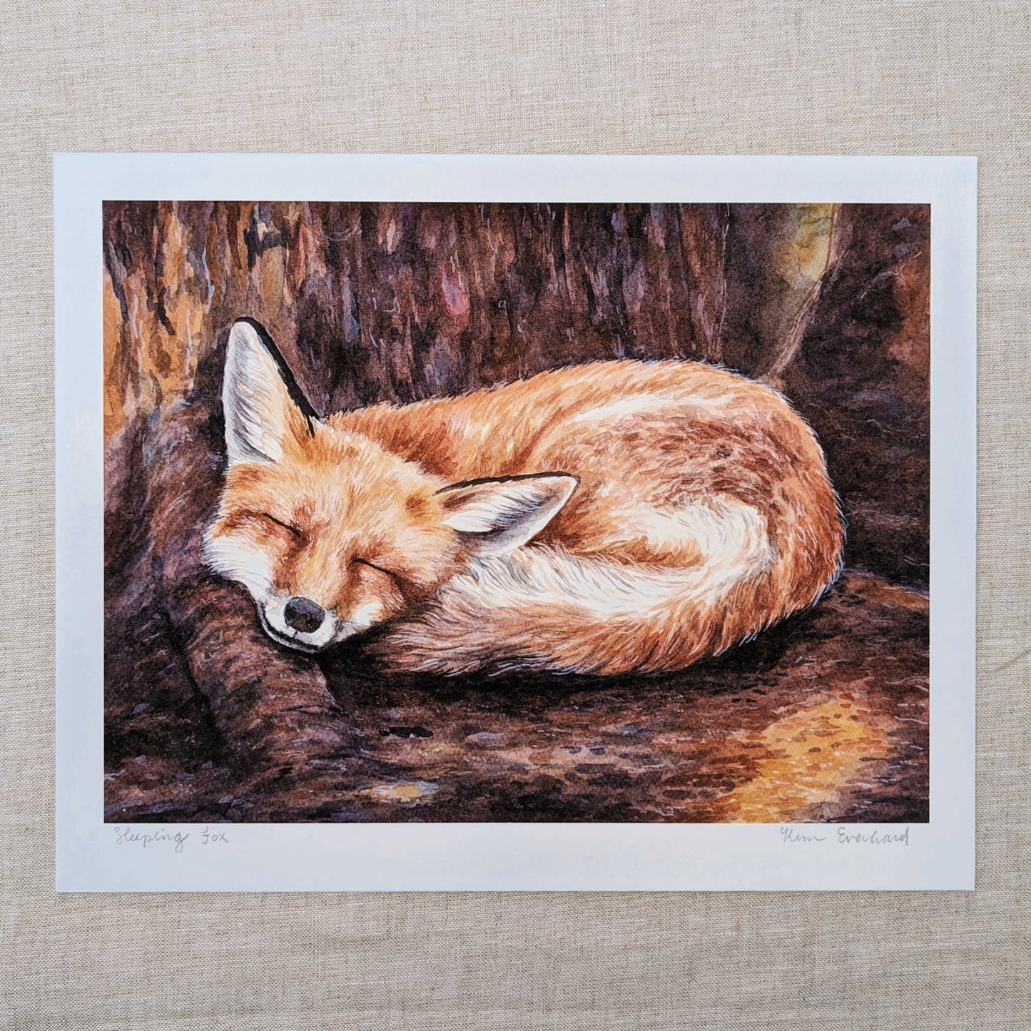 Sleeping Fox - Art Print - Kim Everhard Art