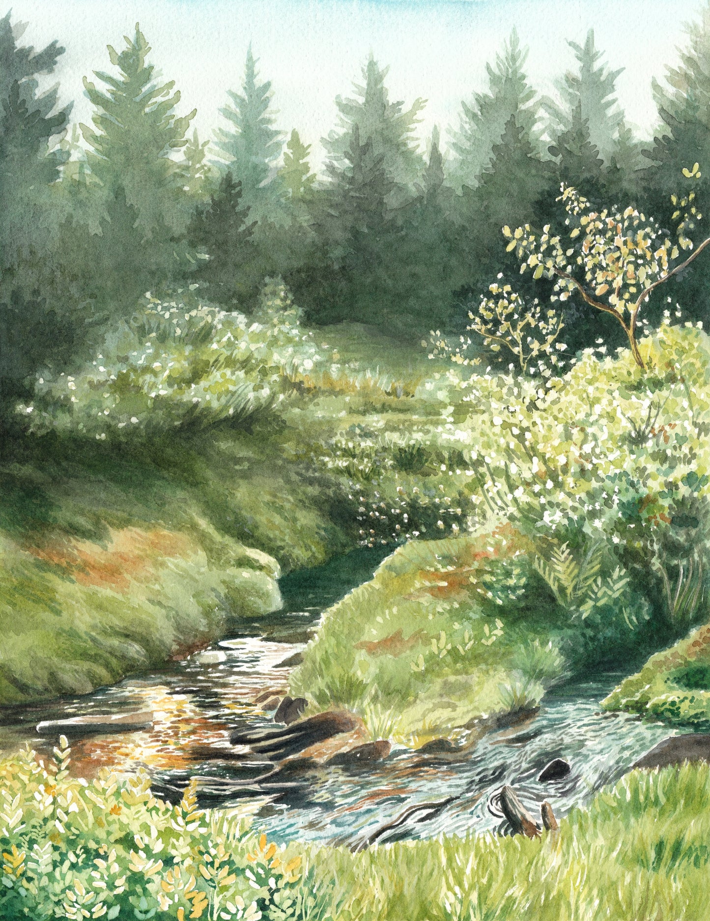 Green Haven - Original Painting - 11x14" - Kim Everhard Art