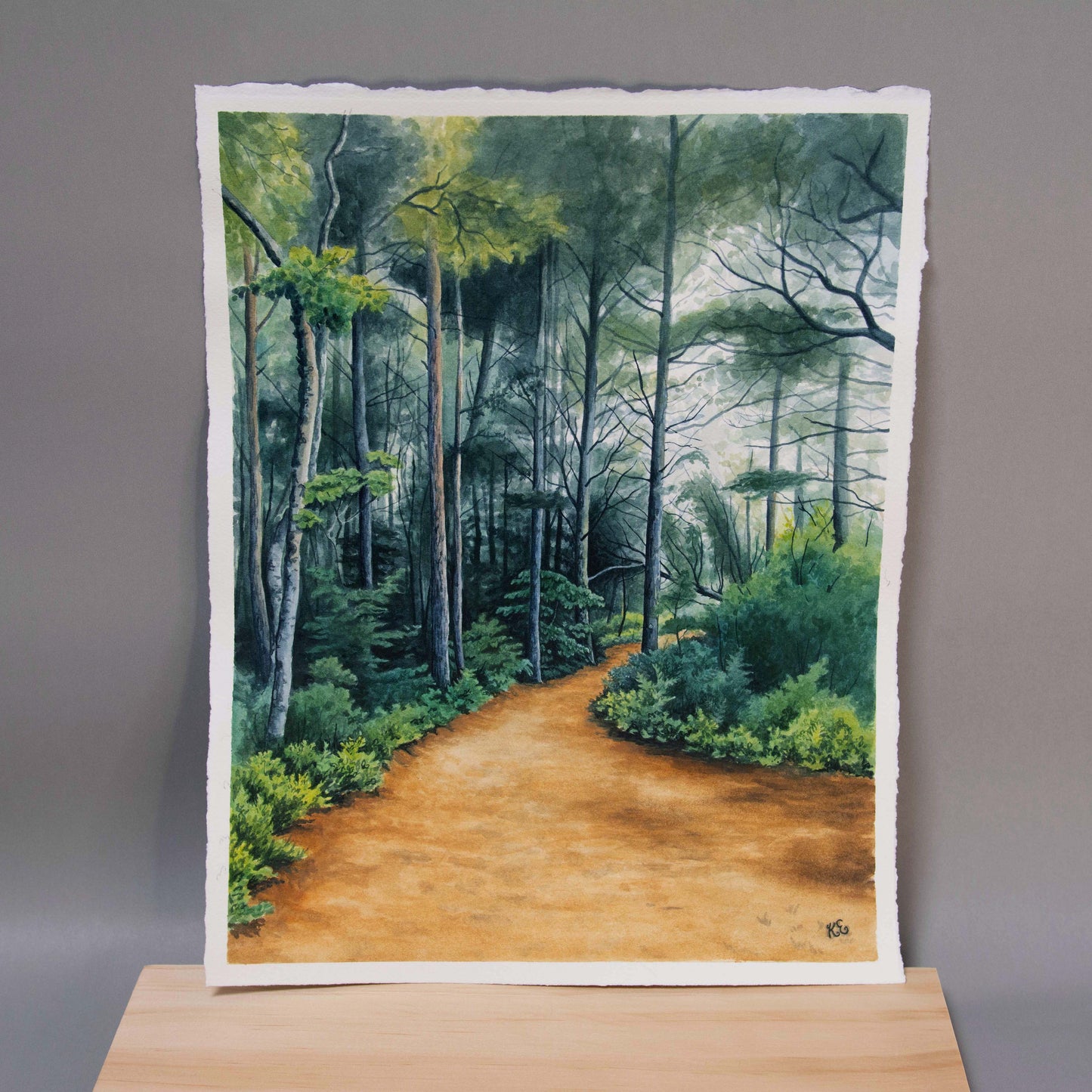 Pictured Rocks Woods - Original Watercolor - Kim Everhard Art