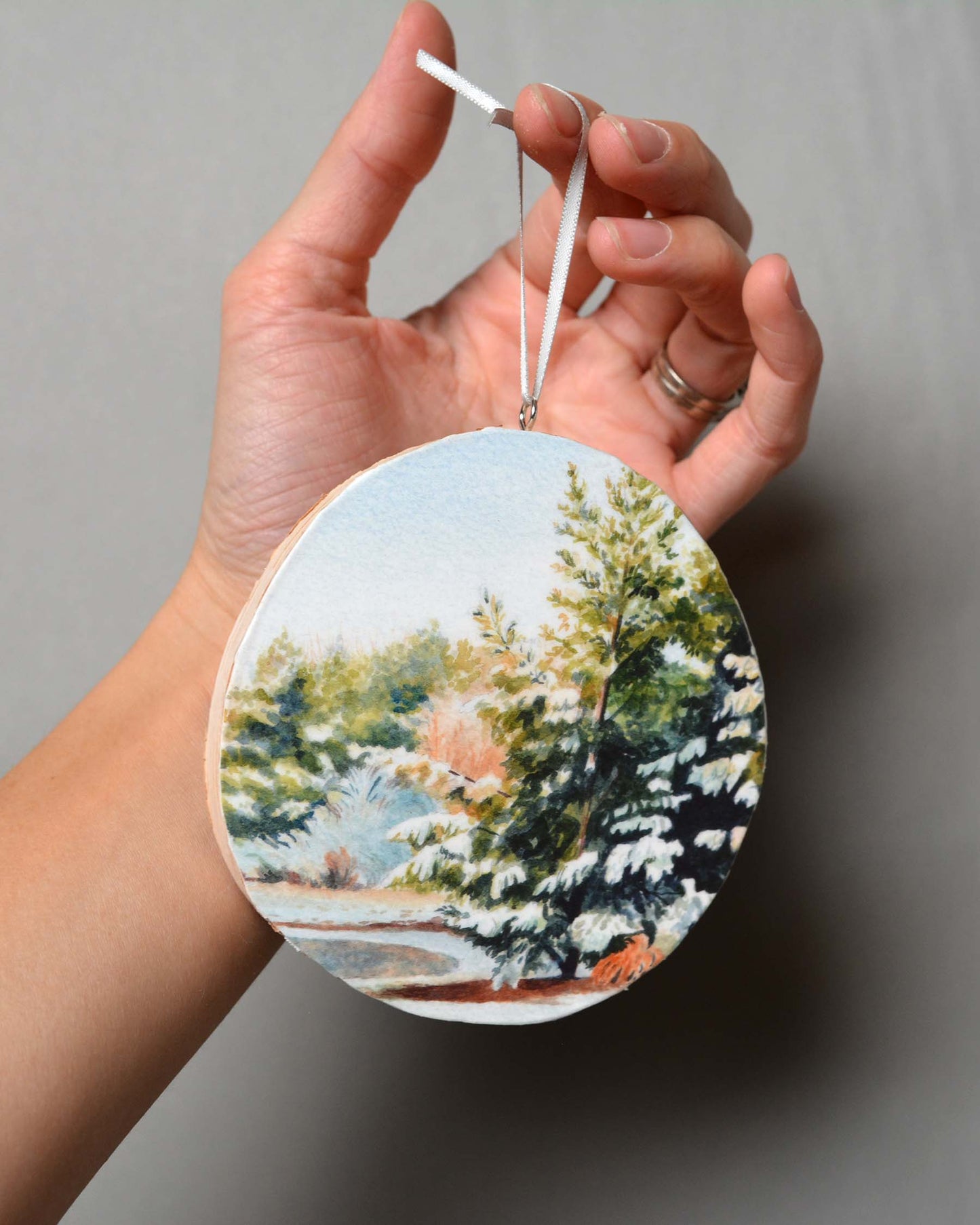 Snowy Pine - Ornament - Kim Everhard Art