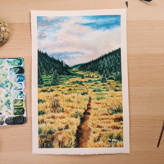 The Colorado Trail - Watercolor Painting Process