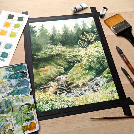 Using Masking Fluid on a Watercolor Landscape - My Thoughts and Tips for you!