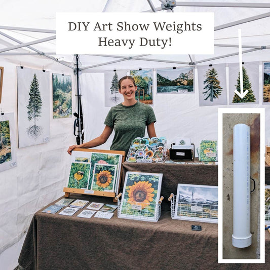 DIY Art Fair Weights using PVC pipe