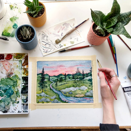 Staying organized in a small art studio