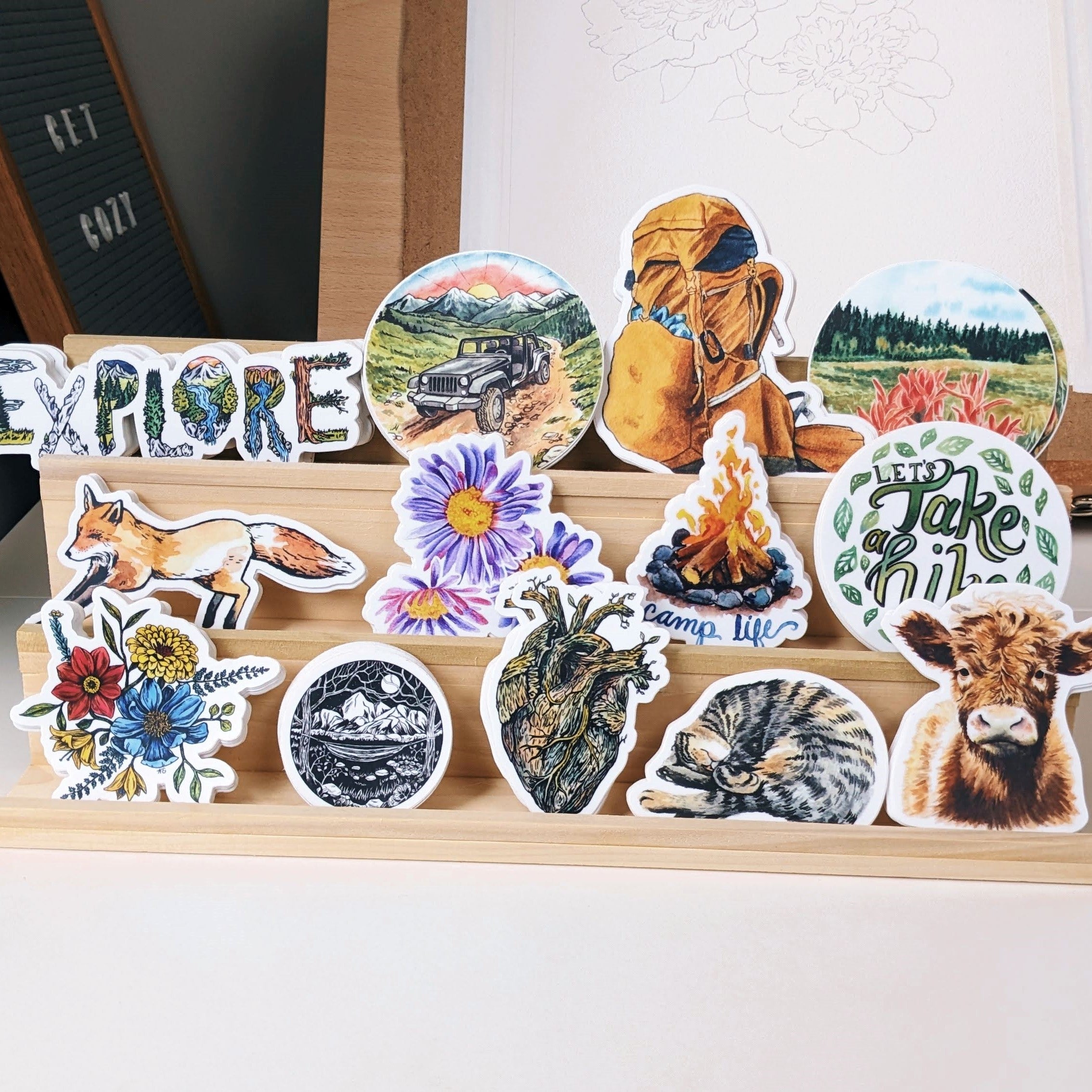 How to Make a Sticker Display – Kim Everhard Art