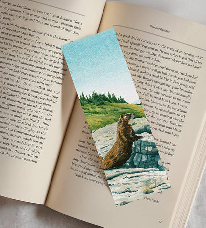 Marmot in the Tetons - Bookmark - Kim Everhard Art