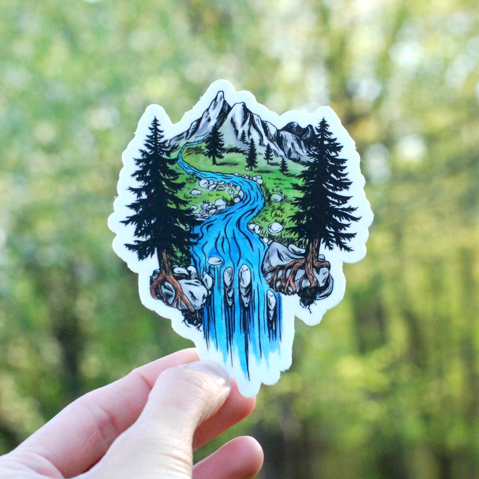 Cascade Meadow | Vinyl Sticker - Kim Everhard Art
