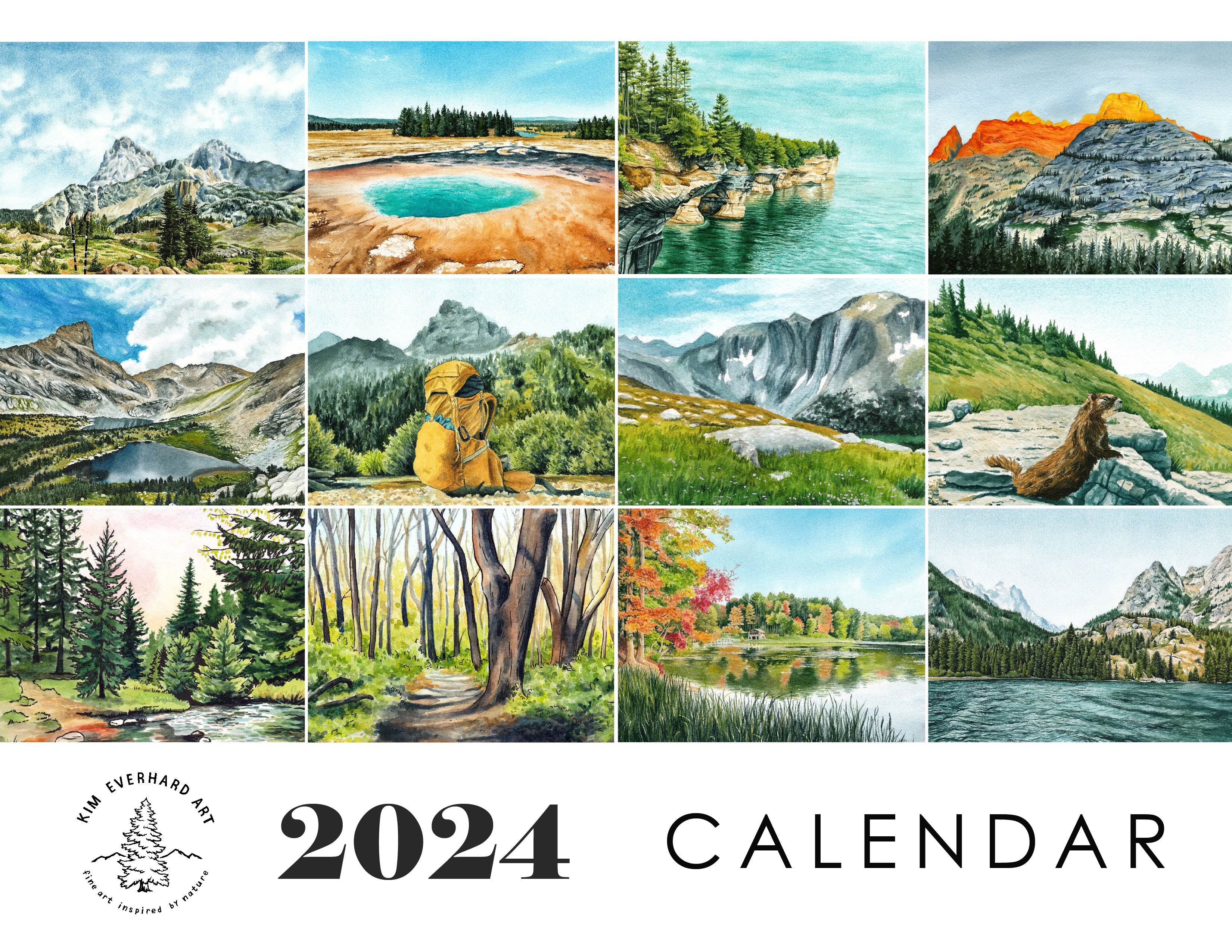 | Preview | 2024 Wall Calendar - Kim Everhard Art