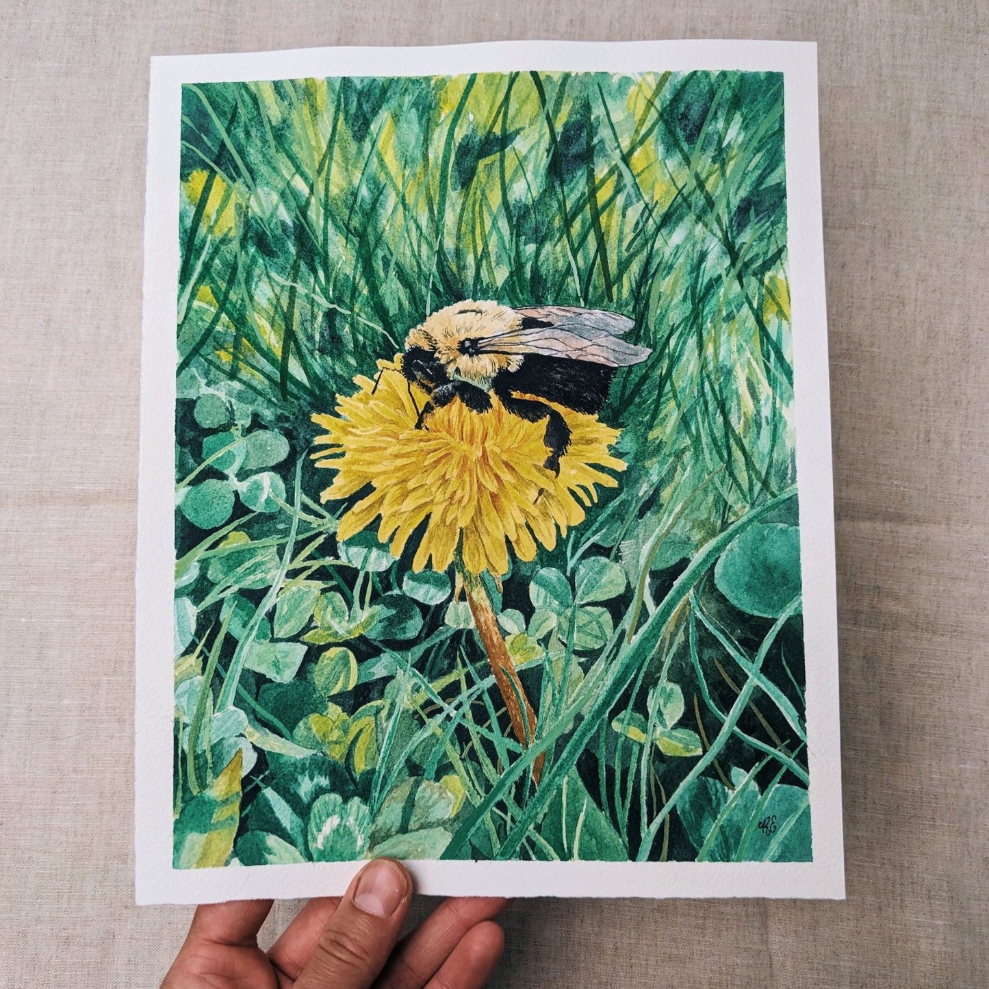 Busy Bee - Original Watercolor - Kim Everhard Art