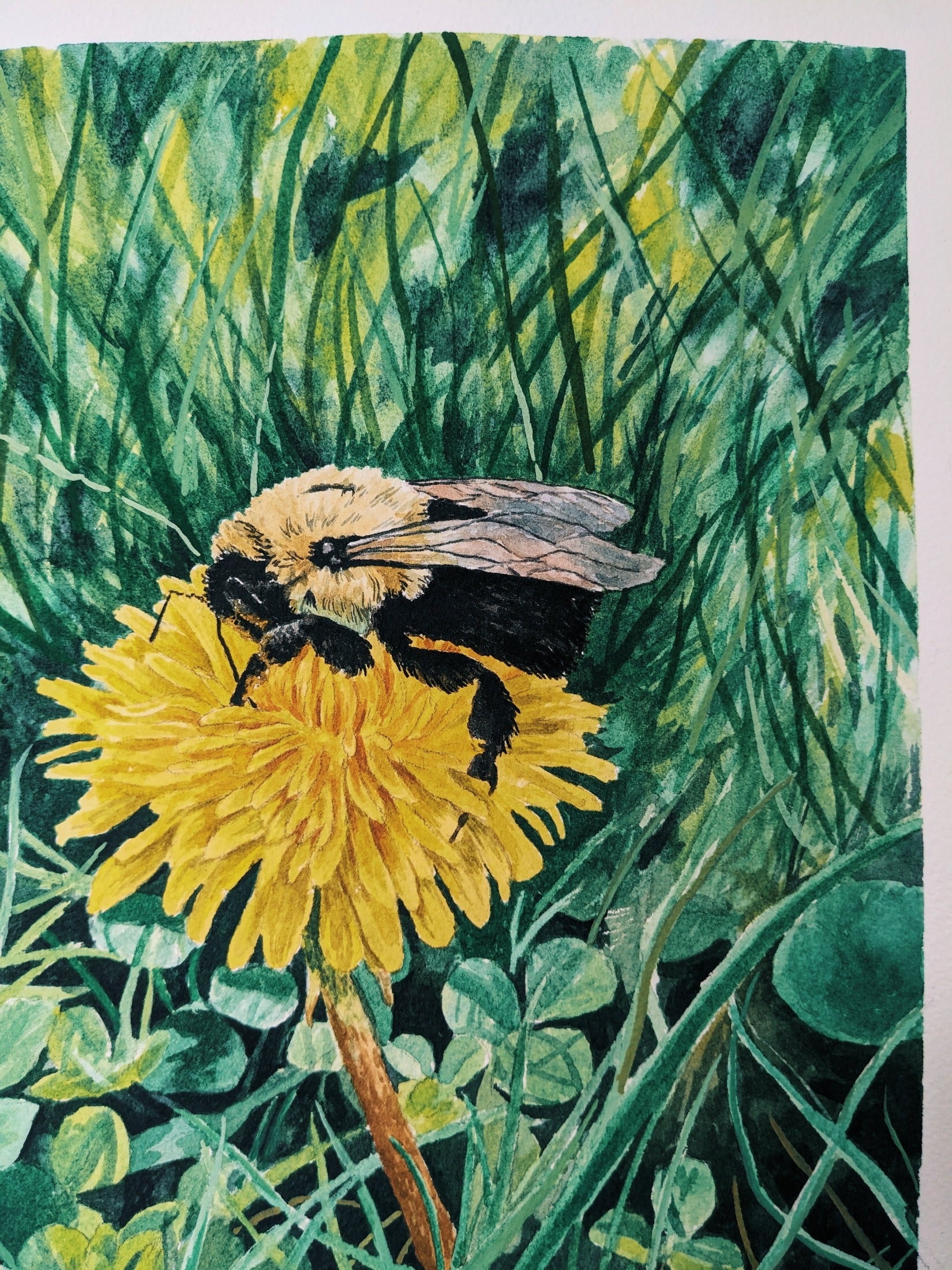Busy Bee - Original Watercolor - Kim Everhard Art