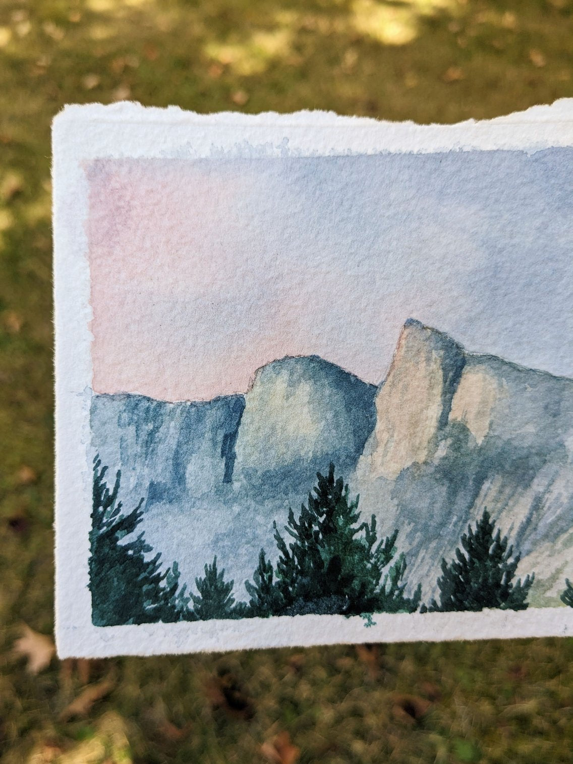 Mountain Sunrise no 1 -Mini Watercolor