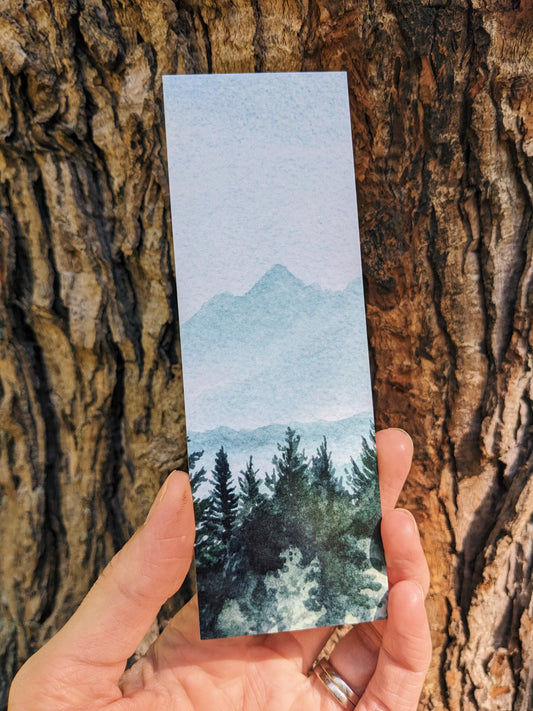 Hazy mountain view - Bookmark