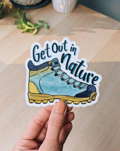 Get Out In Nature- vinyl sticker - Kim Everhard Art