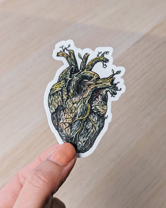 Nature Heart - vinyl sticker - Kim Everhard Art