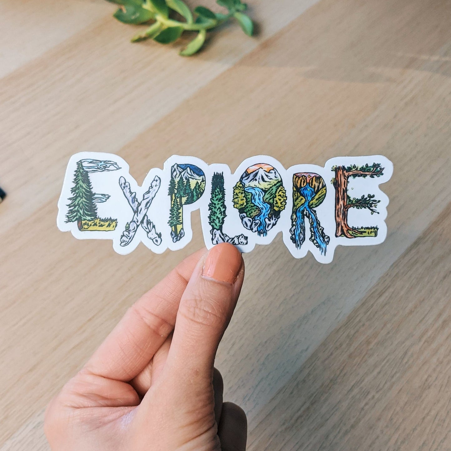 EXPLORE - vinyl sticker - Kim Everhard Art