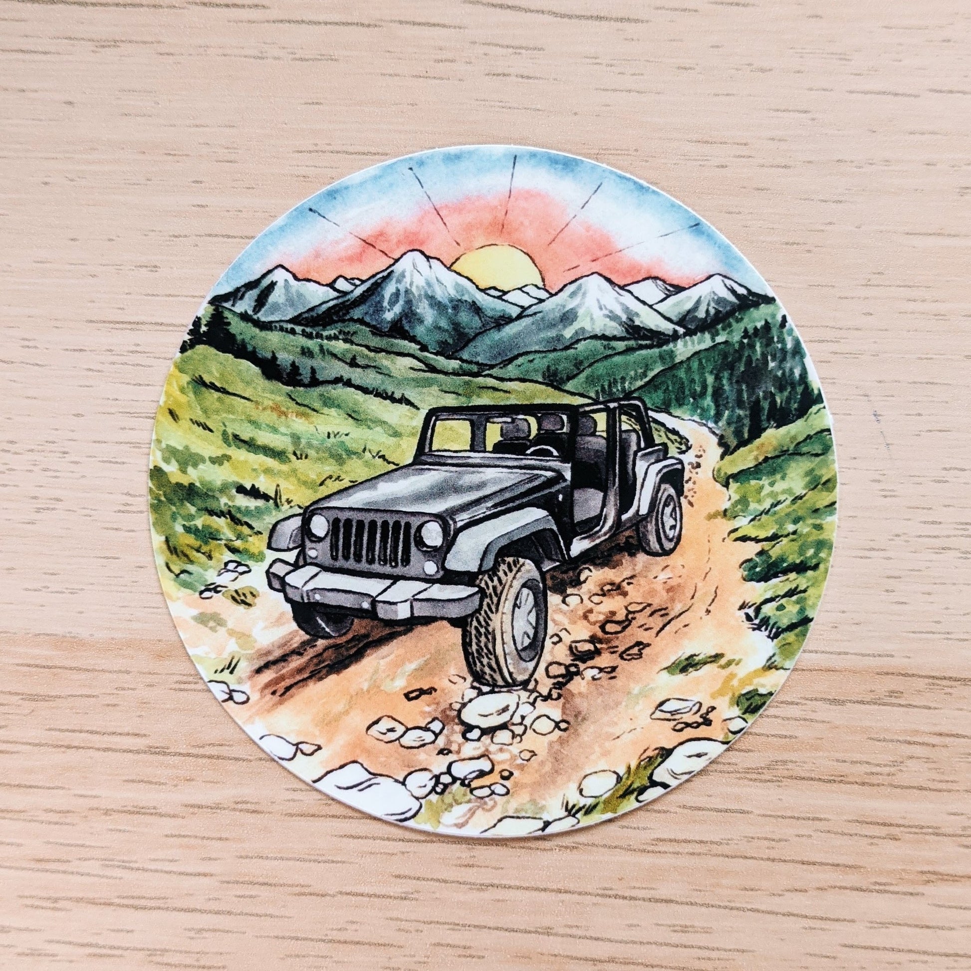 Mountain Road - vinyl sticker - Kim Everhard Art