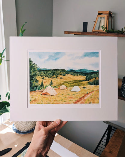 Campsite With A View - Fine Art Print - Kim Everhard Art