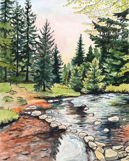 Hiking in Dolly Sods - Original Painting - 9x12" - Kim Everhard Art