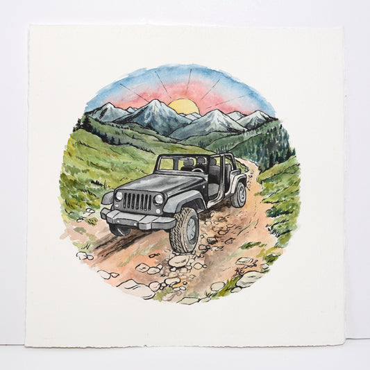 Mountain Road - Original Painting - 10x10" - Kim Everhard Art