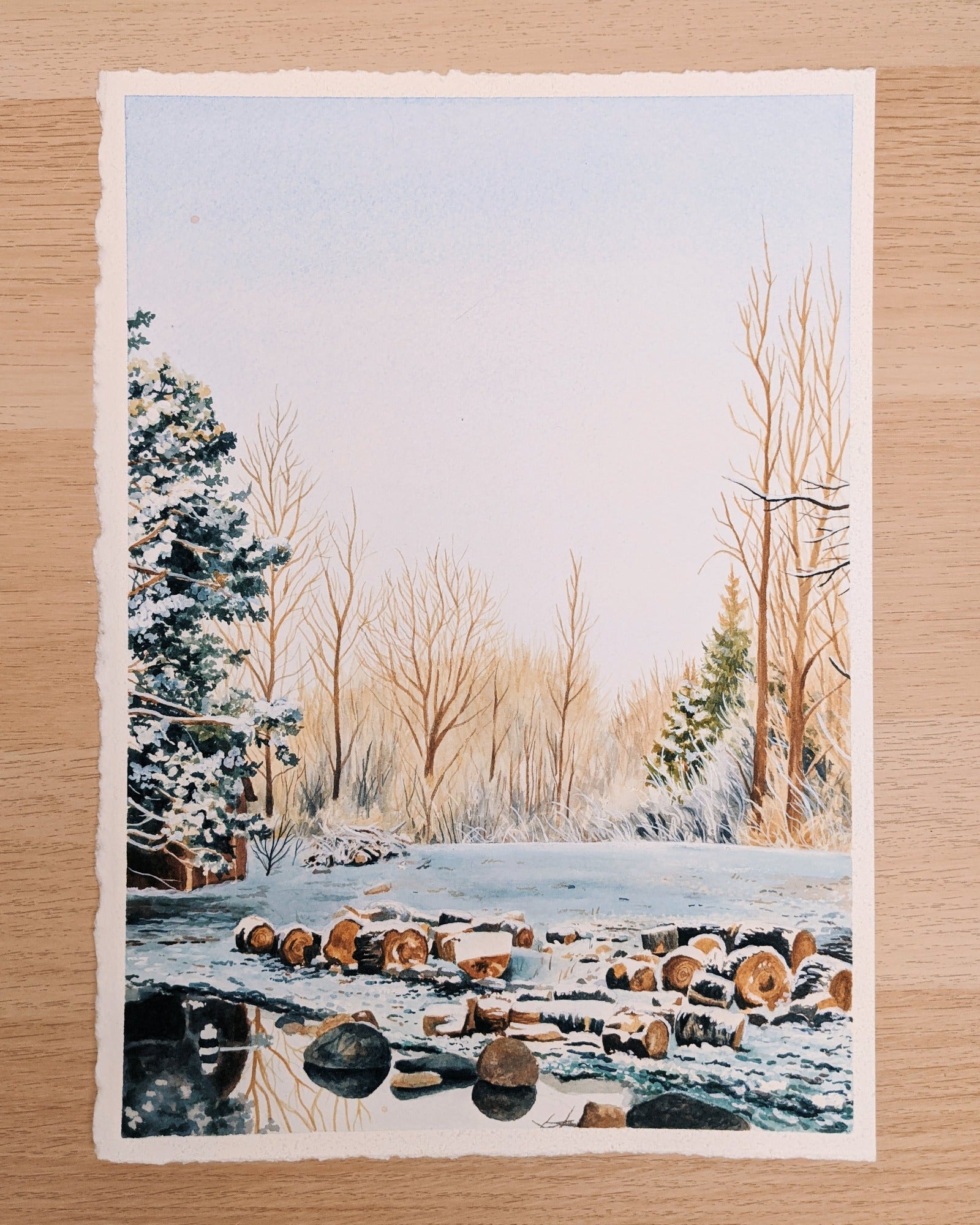 Winter no. 2 - Original Watercolor - Kim Everhard Art