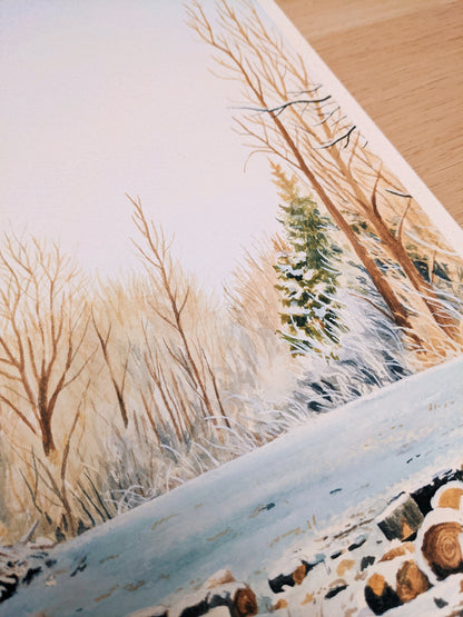 Winter no. 2 - Original Watercolor - Kim Everhard Art